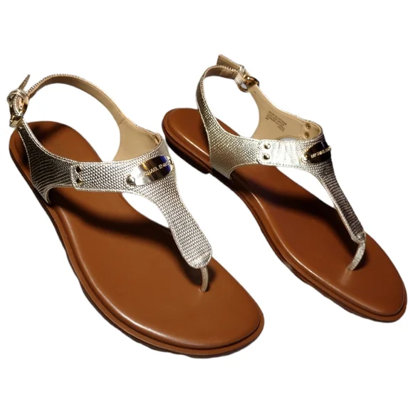 Mk plate flat thong sandals store
